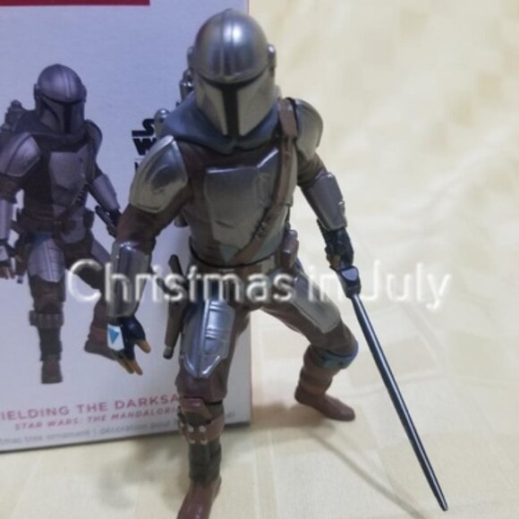 Hallmark 2024 Wielding the Darksaber Star Wars Mandalorian Christmas Ornament - Picture 1 of 2